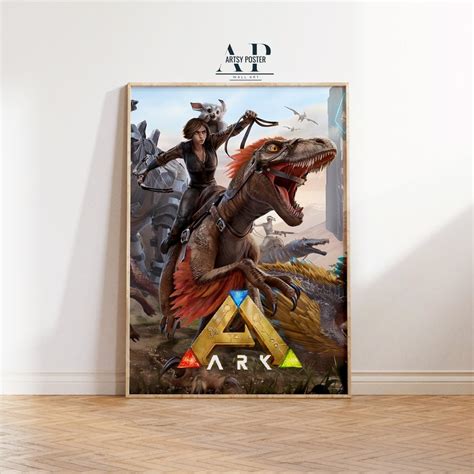 ARK Survival Evolved Poster Survival Game Wall Art Dinosaur Wall