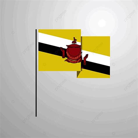 Brunei Flag Vector Hd PNG Images, Brunei Waving Flag Design Vector ...