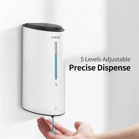 Aike Wall Mount Commercial Automatic Soap Dispenser White Large Capacity 28oz850ml