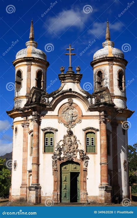 Igreja Sao Francisco De Assis Church Of Ouro Preto Brazil Stock Photo