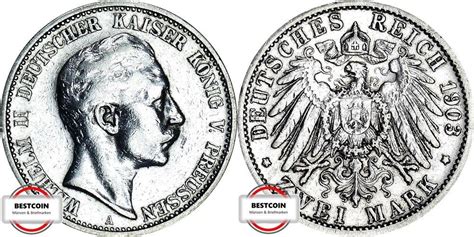 Preu En Mark A J Gepr Gt Unter Kaiser Wilhelm Ii Fast Ss