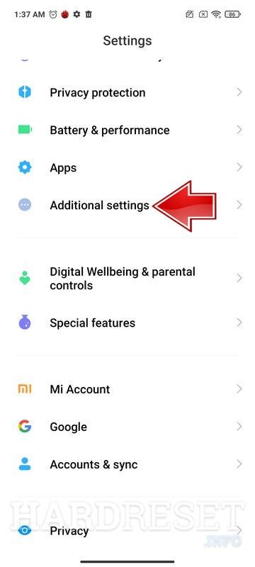 Cambiar idioma REDMI Note 11 Pro Mostrar más HardReset info