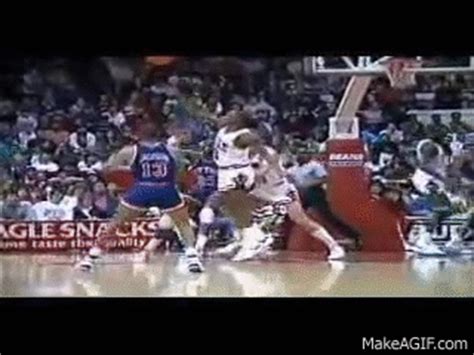 Michael Jordan Big Block On Patrick Ewing On Make A