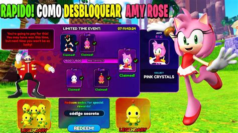 R Pido Nova Atualiza O Como Desbloquear A Skin Da Amy Rose Mais