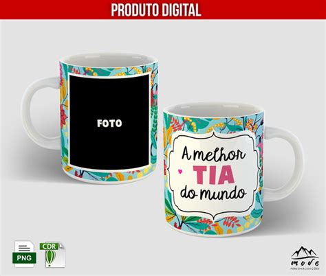 Arte Digital Para Caneca Melhor Tia Elo