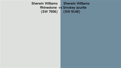 Sherwin Williams Rhinestone Vs Smokey Azurite Side By Side Comparison