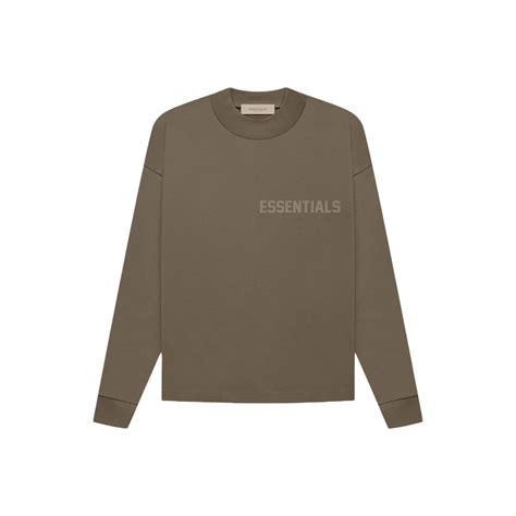 Fear Of God Essentials Ls T Shirt Woodfear Of God Essentials Ls T Shirt Wood Ofour