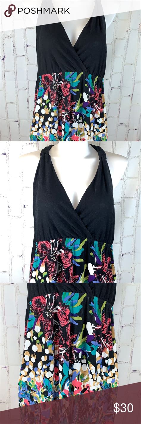 Lane Bryant Sleeveless Dress Black Floral 18 20 Lane Bryant Dresses