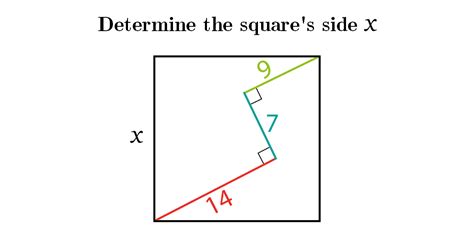 Solution Determine The Squares Side X Art Of Mathematics