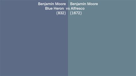 Benjamin Moore Blue Heron Vs Alfresco Side By Side Comparison