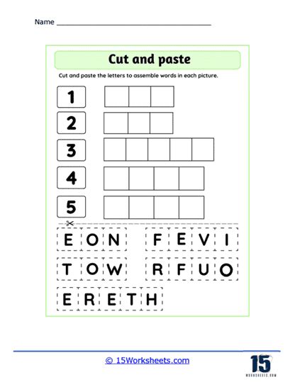 Cut and Paste Worksheets - 15 Worksheets.com