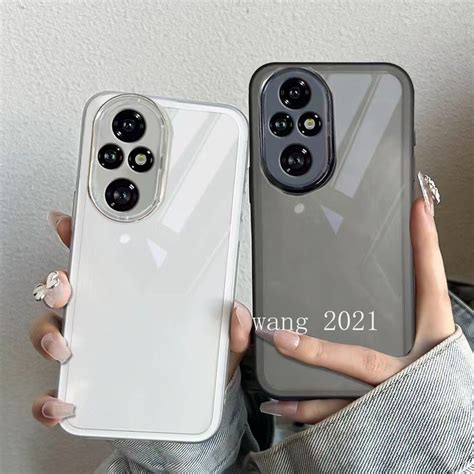 เคสโทรศัพท ์ Honor 200 Pro 200 Lite Honor200 Lite 5g 2024 สีทึบโปร ่ งใสปลอกเลนส ์ Protector