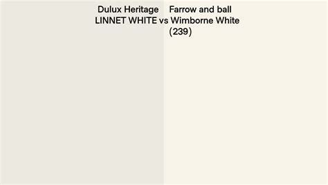 Dulux Heritage Linnet White Vs Farrow And Ball Wimborne White 239 Side By Side Comparison