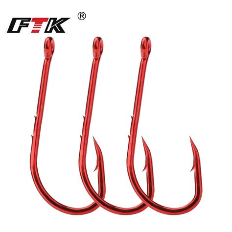 Ftk Fishing Hook Ringed High Carbon Steel Barbed Baitholder Hook