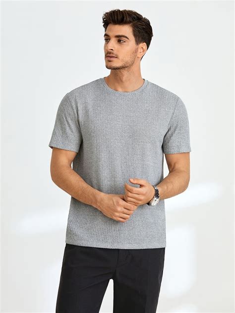 Light Grey Casual Short Sleeve Polyester Plain Embellished Slight