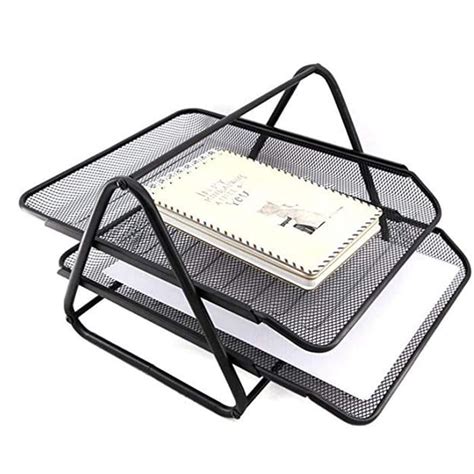 Buy Jd9 Metal Mesh 2 Tier Document Tray File Tray File Rack For A4