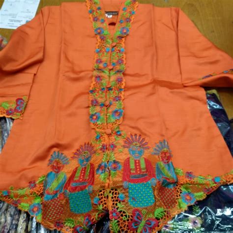 Jual Atasan Kebaya Encim Motif Ondel Kebaya Adat Kebaya Tradisional