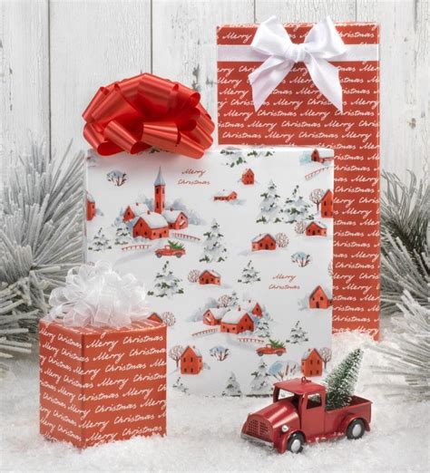 Snowy Country Christmas Gift Wrap - American Fundraising Group