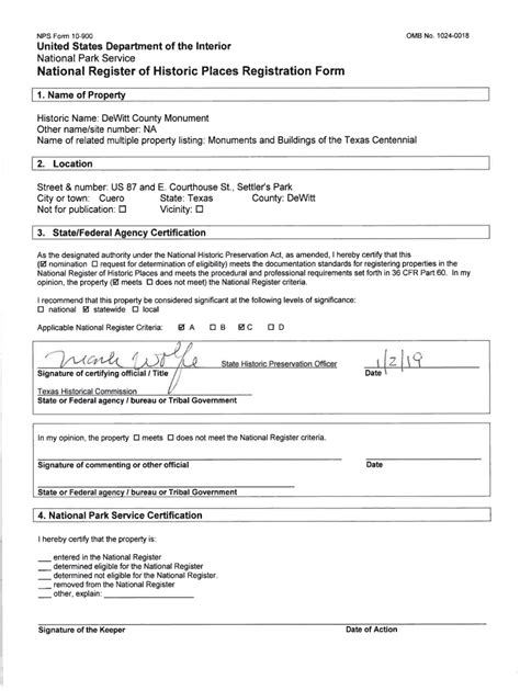 Fillable Online Nps Form Lar United States National Park