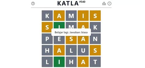 Kunci Jawaban Kuis Game Katla Hari Ini Juli Dan Artinya