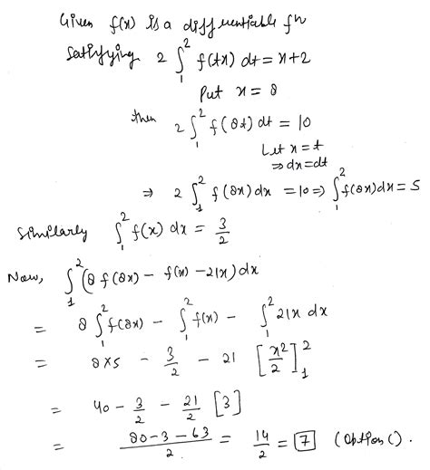 Let Fx Is Difference Function Satisfying 2int 12f Tx Dt X 2∀