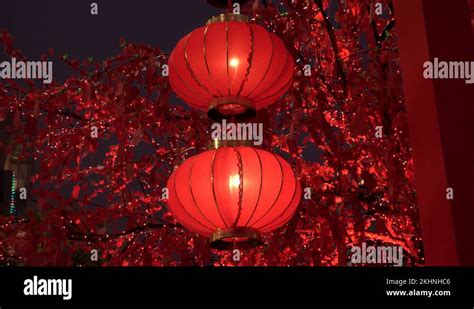 Chinese paper lanterns during Chinese new year festival Stock Video ...