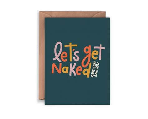 Let S Get Naked Greeting Card Feminist Card Etsy