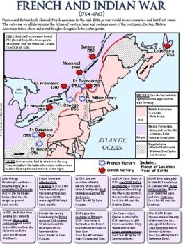 French And Indian War Map Worksheet