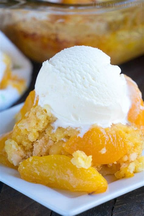 Easy Dump Peach Cobbler Dessert The Typical Mom