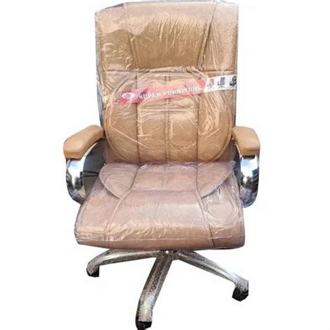 Mid Back Brown Leather Office Chair at Rs 4600 in Haridwar | ID ...