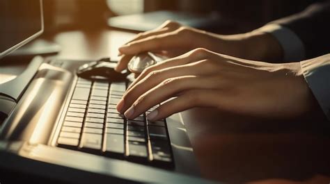 Una Persona Escribiendo En Un Teclado Con La Palabra Computadora En El