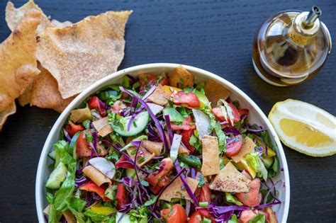 Crunchy Fattoush Salad Rouba Shahin Middle Eastern Cooking