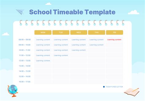 EXCEL of School Timetable Template.xlsx | WPS Free Templates