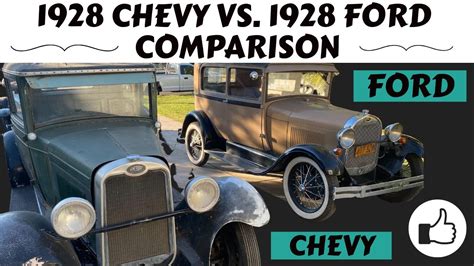 1928 Chevy Sedan Vs 1928 Ford Model A Comparison Youtube