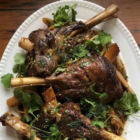 Braised American Lamb Shanks With Preserved Lemons And Herbs Superior