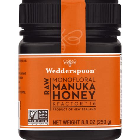 Wedderspoon Manuka Honey Raw Monofloral Kfactor 16 8 8 Oz From