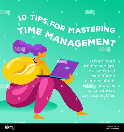 Tips For Mastering Time Management Banner Vector Stock Vector Image And Art Alamy