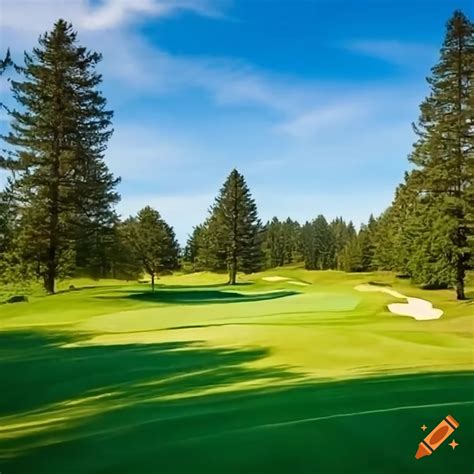 Golf Course Surrounded By Pine Trees