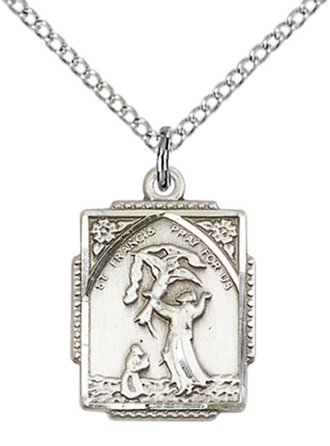 Sterling Silver St Francis Of Assisi Pendant With Chain Ewtn Religious Catalogue