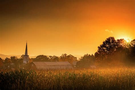 Rural Vermont At Sunrise Photograph By Andrew Soundarajan Fine Art