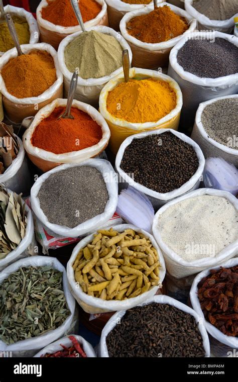 Spices Mapusa Market Goa India Stock Photo Alamy