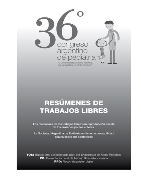 resúmenes de trabajos libres Sociedad Argentina de Pediatria