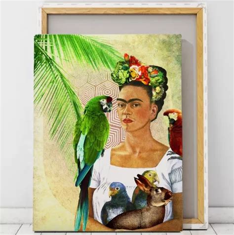 Frida Kahlo Pinturas Modernas En Tela Lienzo Canvas 40x50cm Meses Sin