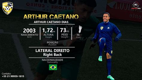 Arthur Caetano Lateral Direito Right Back 2003 2022 YouTube