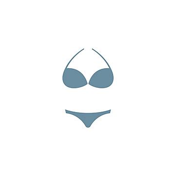 Bikini Icon Logo Flat Design Template Bikini Hat Ship Vector Bikini