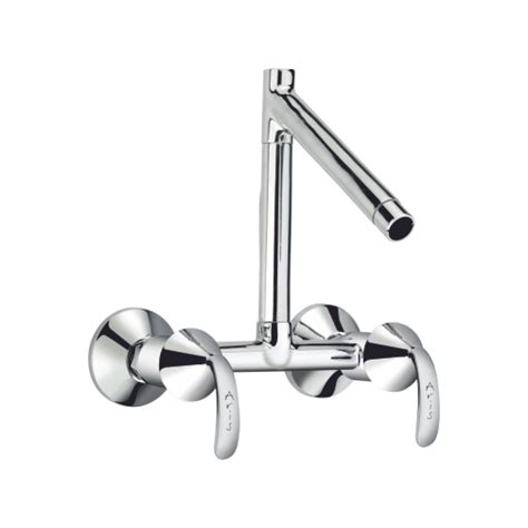 Nano Jewels Sink Cock With Extended Swinging Spout Wall Mounted Aris