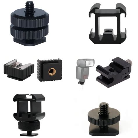 Wrumava Aluminium Dual Nuts Tripod Mount Screw Black To Flash