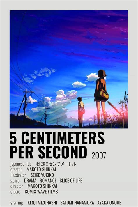 Centimeters Per Second Anime Films Anime Printables Anime Movies