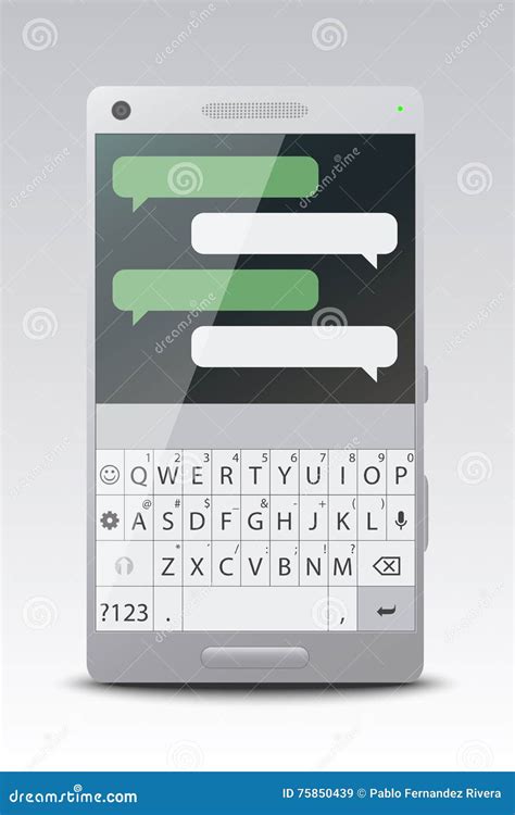 Text Messages On Mobile Phone Stock Vector Illustration Of White