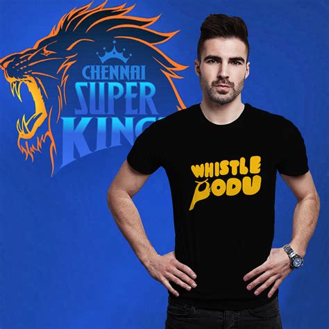 Csk Whistle Podu T Shirts T Shirt Loot Customized T Shirts India